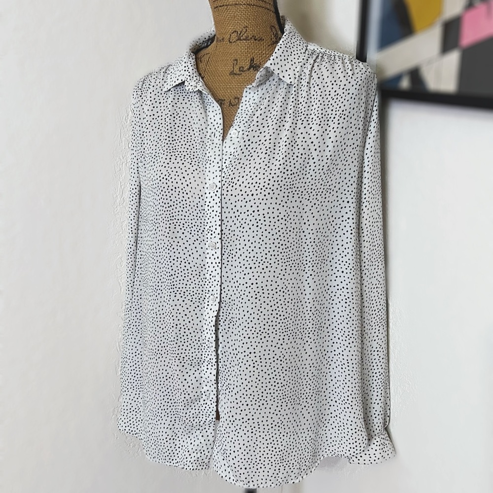 Black and White Polka Dot Top